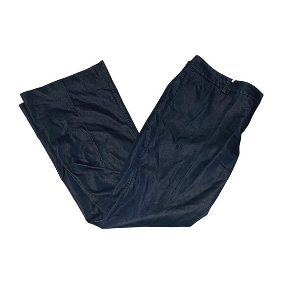 New York & Company Womens Navy Blue Straight-Leg Pants Size 10 Average - Picture 3 of 11